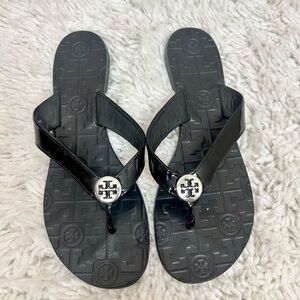 Tory Burch Thora Thong Flip Flop Monogram Sandals